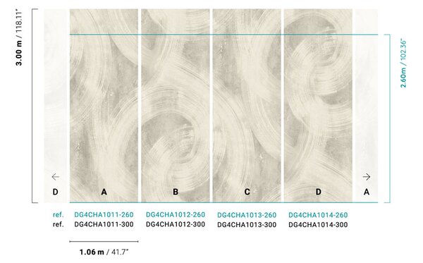 Šedá vliesová fototapeta na zeď, štuk, stěrka, DG4CHA1012-260, Wall Designs IV, Khroma by Masureel