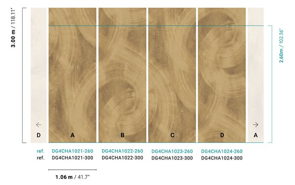 Hnědá vliesová fototapeta na zeď, štuk, stěrka, DG4CHA1023-260, Wall Designs IV, Khroma by Masureel