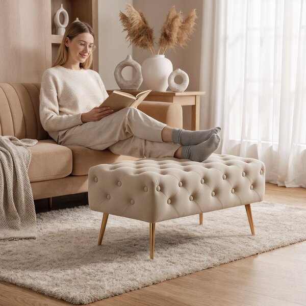 Ak furniture Taburet Madrid béžový