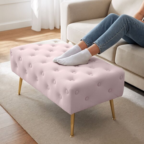 Ak furniture Taburet Madrid růžový
