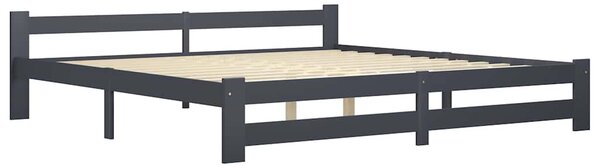 Rám postele bez matrace Tmavě šedý masiv borovice 200x200 cm 322025