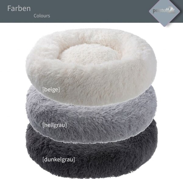 Petstuff Pelíšek pro psa, kulatý, béžový, 60 cm
