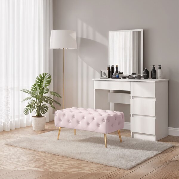 Ak furniture Taburet Madrid růžový