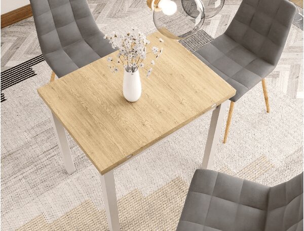 Rozkládací jídelní stůl FLIP 80(160)X80 cm, dub Cremona Torro/kašmír