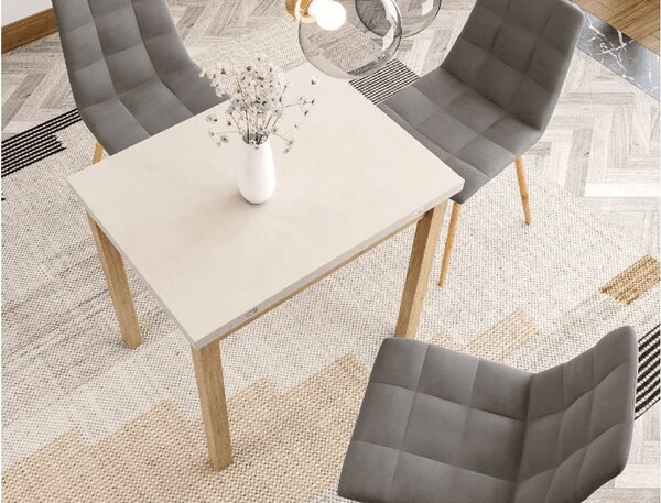 Rozkládací jídelní stůl FLIP 80(160)X80 cm, kašmír/dub Cremona Torro