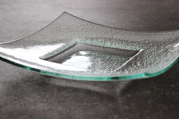 BDK-GLASS Čtvercová čirá mísa 25x25cm