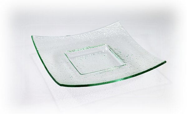 BDK-GLASS Čtvercová čirá mísa 25x25cm