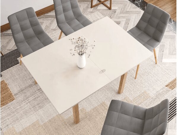 Rozkládací jídelní stůl FLIP 80(160)X80 cm, kašmír/dub Cremona Torro