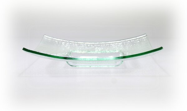 BDK-GLASS Čtvercová čirá mísa 25x25cm