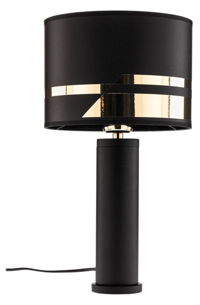 Stolní lampa Are v černé s mosazným dekorem