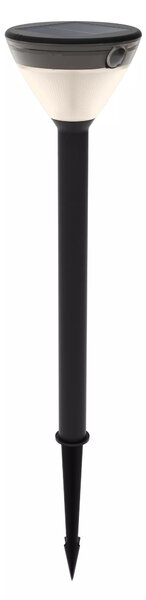 Kyna solární stojanová zahradní lampa 3,8W 27K černá se senzorem