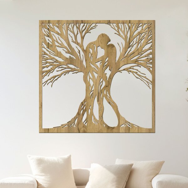 Dřevěný strom SPOJENÍ | Rozměry (cm): 40x40 | Zvolte barvu dekoru: Černá