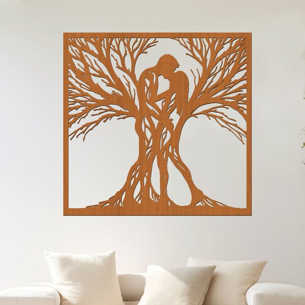 Dřevěný strom SPOJENÍ | Rozměry (cm): 40x40 | Zvolte barvu dekoru: Černá