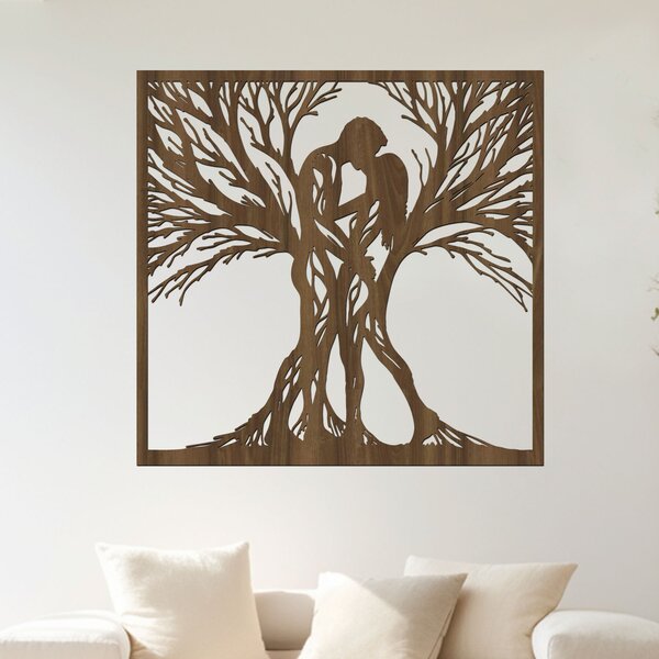 Dřevěný strom SPOJENÍ | Rozměry (cm): 40x40 | Zvolte barvu dekoru: Černá