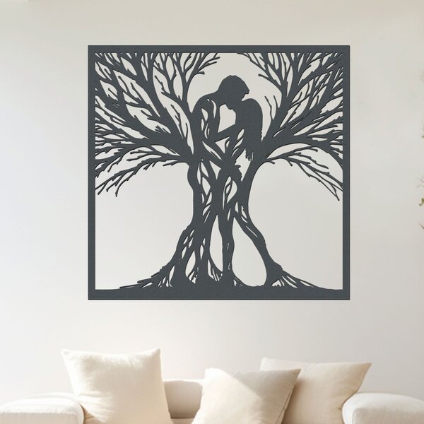 Dřevěný strom SPOJENÍ | Rozměry (cm): 40x40 | Zvolte barvu dekoru: Černá