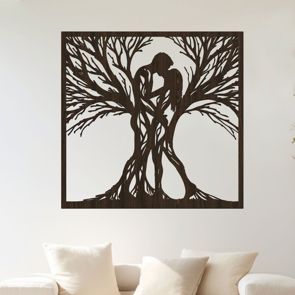 Dřevěný strom SPOJENÍ | Rozměry (cm): 40x40 | Zvolte barvu dekoru: Černá