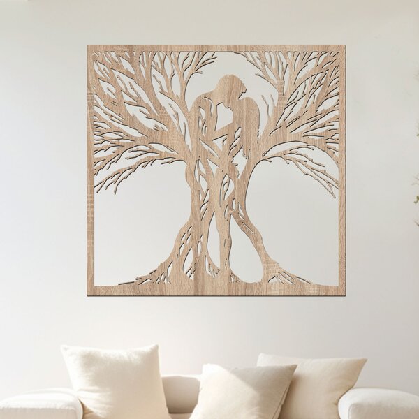 Dřevěný strom SPOJENÍ | Rozměry (cm): 40x40 | Zvolte barvu dekoru: Černá