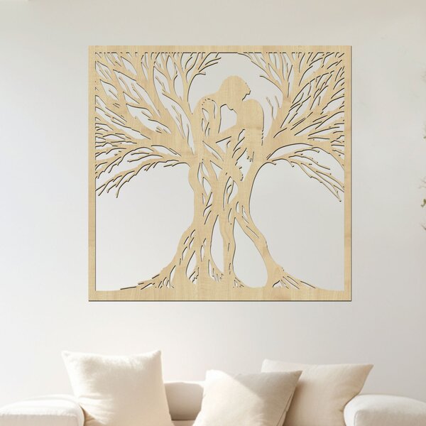 Dřevěný strom SPOJENÍ | Rozměry (cm): 40x40 | Zvolte barvu dekoru: Černá