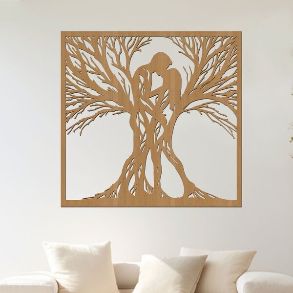Dřevěný strom SPOJENÍ | Rozměry (cm): 40x40 | Zvolte barvu dekoru: Černá
