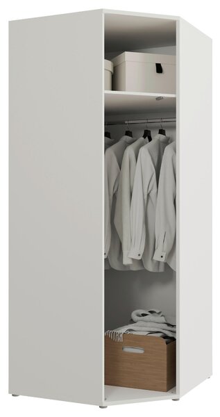 ROHOVÁ ŠATNÍ SKŘÍŇ, bílá, 92/214/92 cm Carryhome - Šatní skříně, Online Only