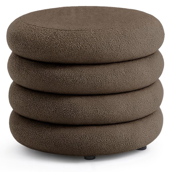 Ak furniture Taburet Mollis hnědý
