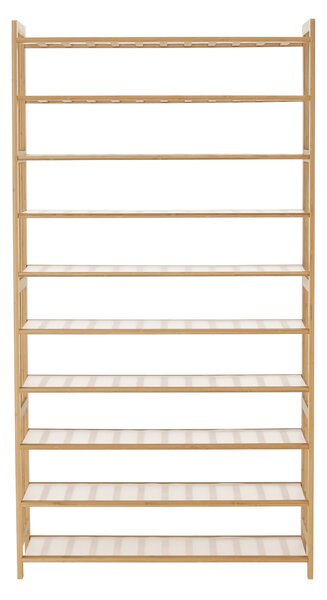 KONDELA Botník, 10-řadový, bambus, VERTO