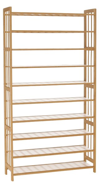 KONDELA Botník, 10-řadový, bambus, VERTO