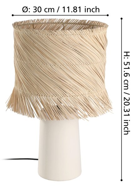 STOLNÍ LAMPA, E27, 30/51,5 cm Eglo - Online Only svítidla, Online Only