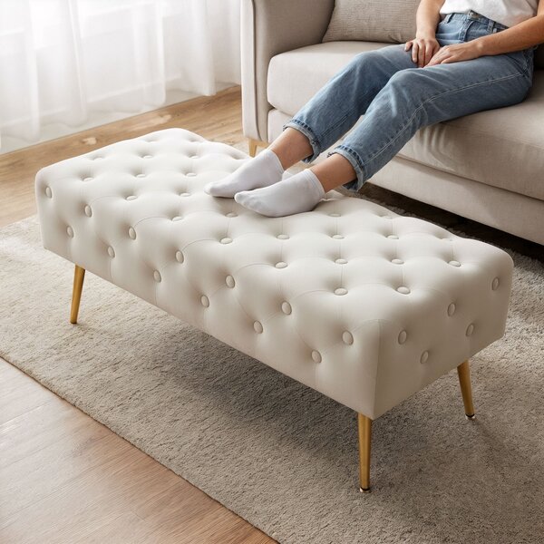 Ak furniture Taburet Monaco béžový