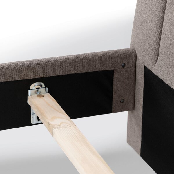 ČALOUNĚNÁ POSTEL, 180/200 cm, hnědá P & B - Postele s roštem, Online Only