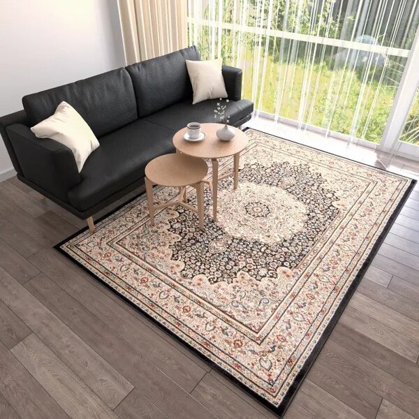 Makro Abra Kusový koberec klasický NEMRUT 8582A Antracitový šedý Rozměr: 80x150 cm
