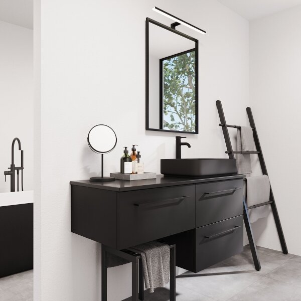 Koupelnové zrcadlo BORGSTED 60x80 cm černá