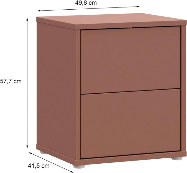NOČNÍ STOLEK, terracotta, 50/58/42 cm Carryhome - Online Only noční stolky, Online Only