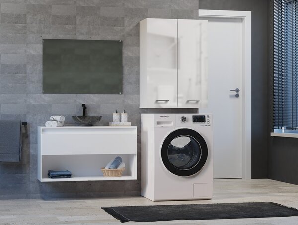 TP Living Dubová koupelnová skříňka POLA lesklá bílá