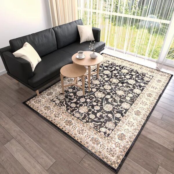 Makro Abra Kusový koberec klasický NEMRUT L423B Antracitový Rozměr: 80x150 cm