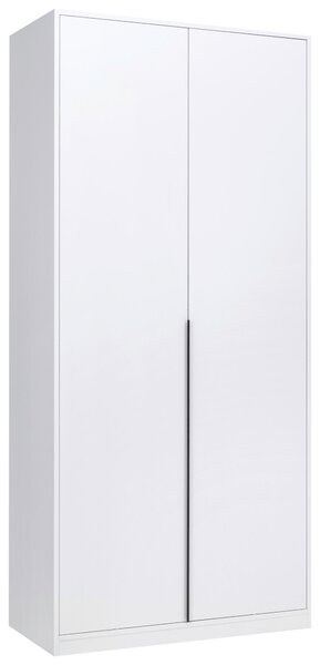 ŠATNÍ SKŘÍŇ S OTOČNÝMI DVEŘMI, bílá, 93/211/53 cm P & B - Šatní skříně, Online Only