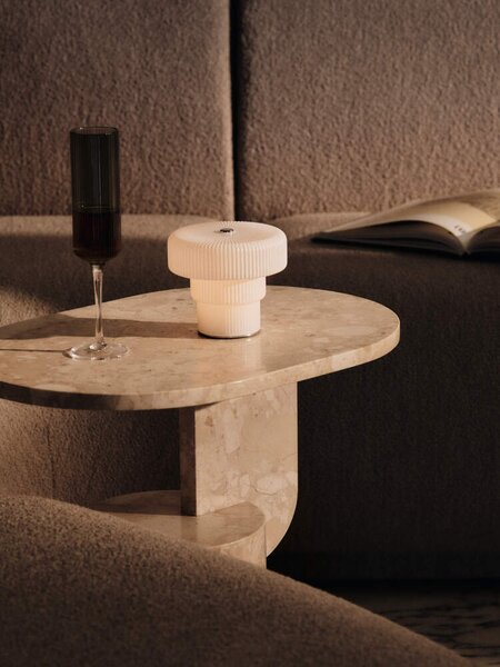 Ferm Living Sklenice na šampaňské Ripple Flutes set 2 ks, smoked grey