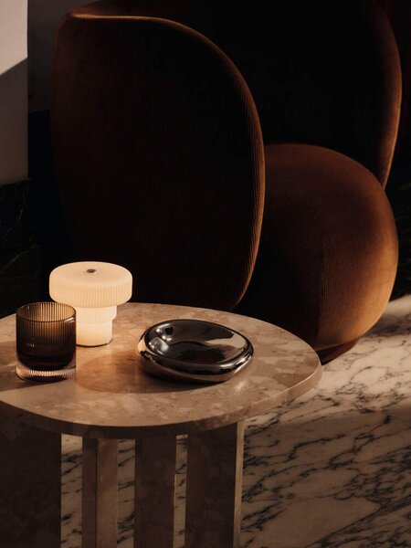 Ferm Living Sklenice na vodu Ripple Tumbler set 2 ks, smoked grey