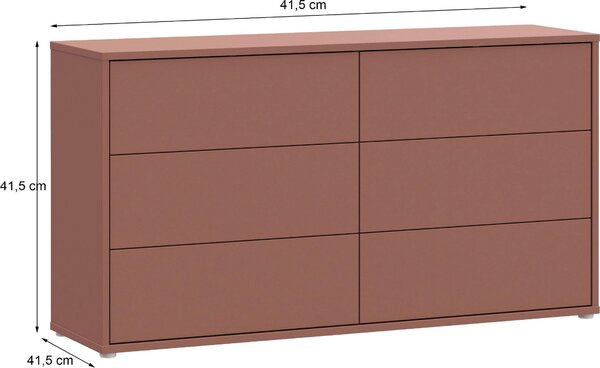 KOMODA, terracotta, 155/83/42 cm Carryhome - Online Only noční stolky, Online Only
