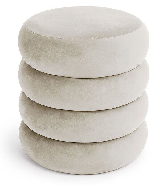 Ak furniture Taburet Snuggo II krémový