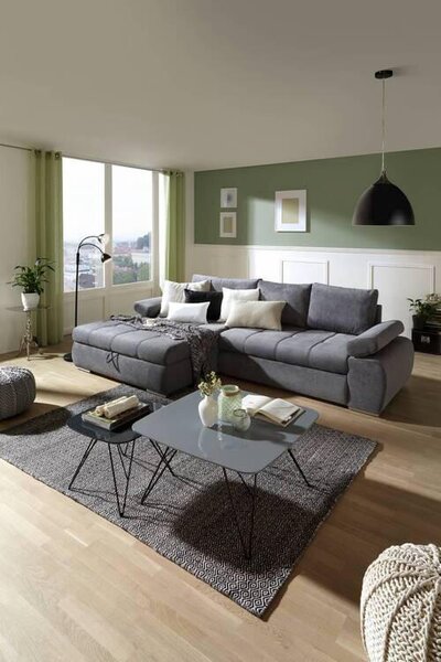 ROHOVÁ SEDAČKA, textil, šedá Carryhome - Sedací soupravy
