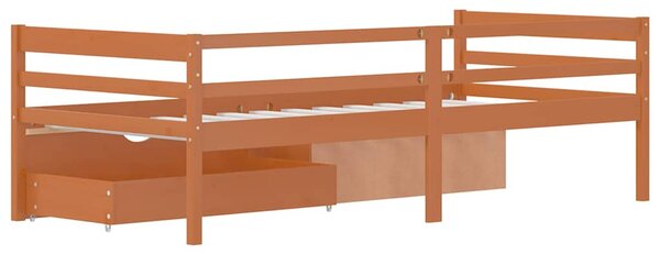 Rám postele se zásuvkami medově hnědé borovice 90 x 200 cm 322058