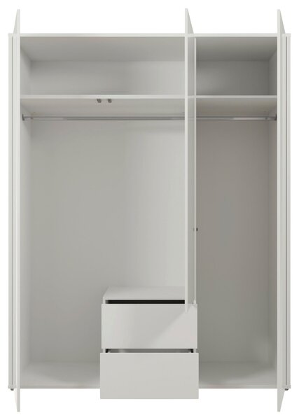 ŠATNÍ SKŘÍŇ S OTOČNÝMI DVEŘMI, bílá, vysoce lesklá bílá, 169/214/60 cm Carryhome - Šatní skříně, Online Only