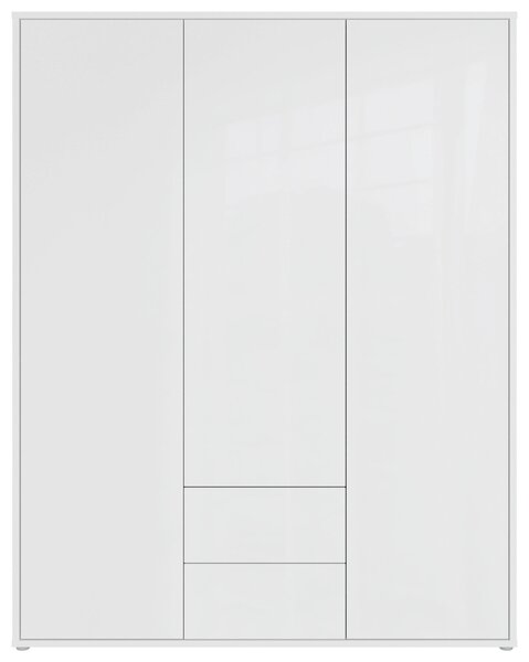 ŠATNÍ SKŘÍŇ S OTOČNÝMI DVEŘMI, bílá, vysoce lesklá bílá, 169/214/60 cm Carryhome - Šatní skříně, Online Only