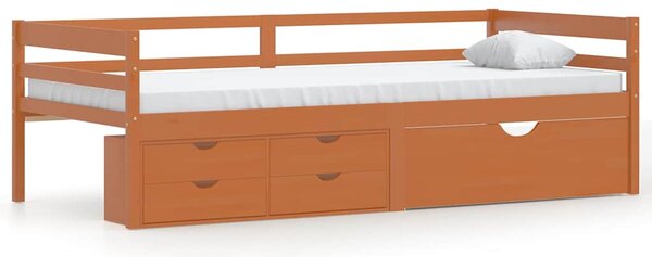 Rám postele se zásuvkami medově hnědé borovice 90 x 200 cm 322058