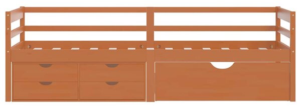 Rám postele se zásuvkami medově hnědé borovice 90 x 200 cm 322058