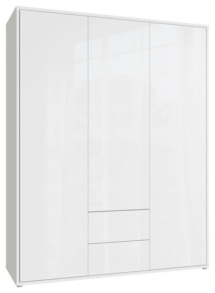 ŠATNÍ SKŘÍŇ S OTOČNÝMI DVEŘMI, bílá, vysoce lesklá bílá, 169/214/60 cm Carryhome - Šatní skříně, Online Only