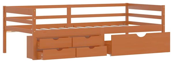 Rám postele se zásuvkami medově hnědé borovice 90 x 200 cm 322058