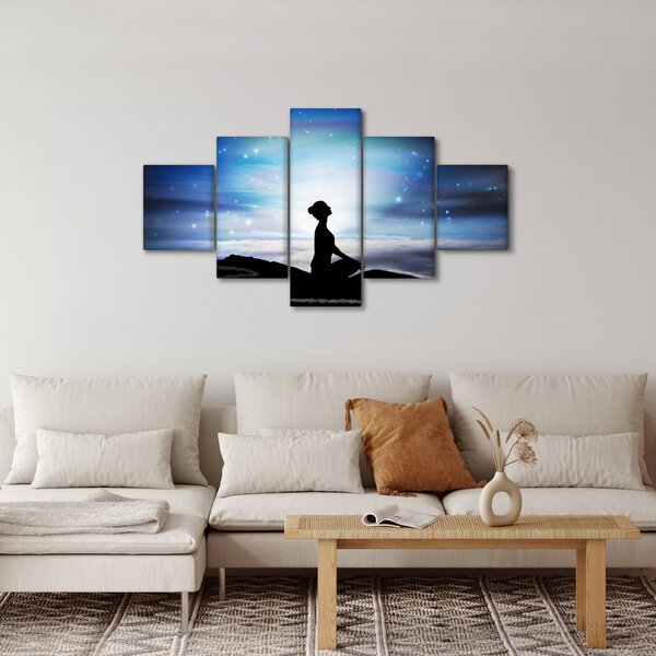 Obraz meditující ženy (125x70 cm)