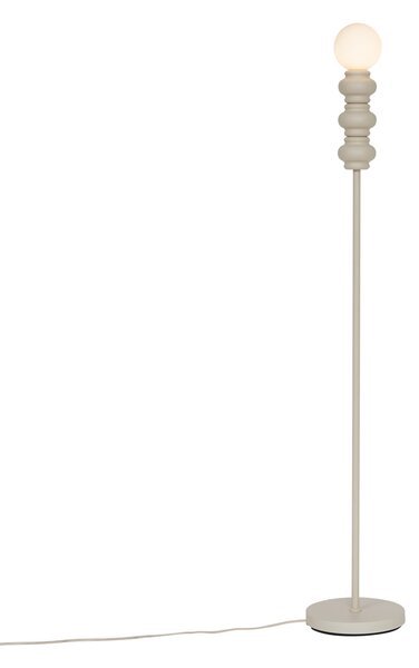 Retro stojací lampa béžová s matným sklem - Fedde